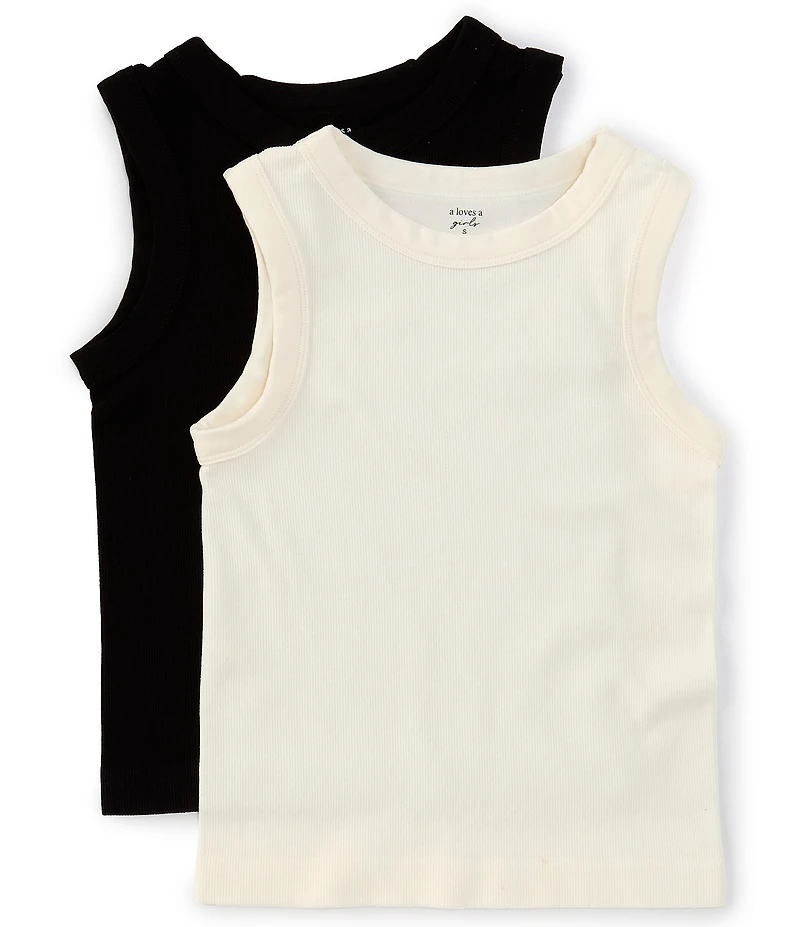 A Loves A Big Girls Sleeveless 2-Pack Seamless Tank Tops