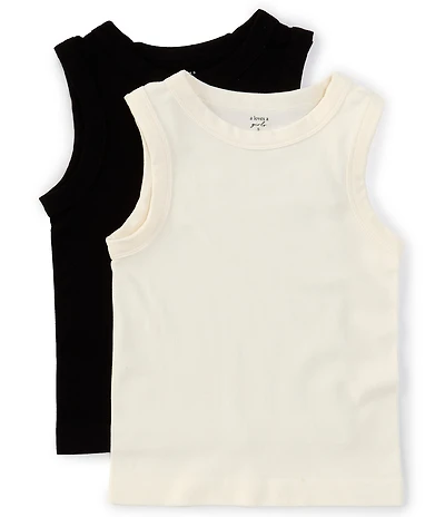 A Loves A Big Girls Sleeveless 2-Pack Seamless Tank Tops