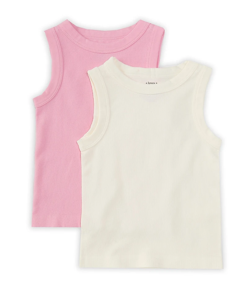 A Loves A Big Girls Sleeveless 2-Pack Seamless Tank Tops