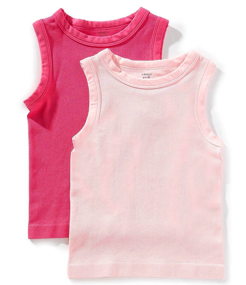 A Loves A Big Girls Sleeveless 2-Pack Seamless Tank Tops