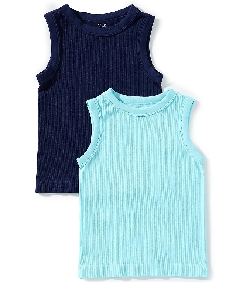 A Loves A Big Girls Sleeveless 2-Pack Seamless Tank Tops