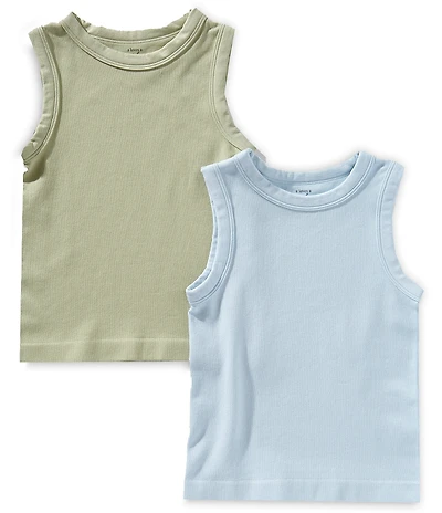 A Loves A Big Girls Sleeveless 2-Pack Seamless Tank Tops