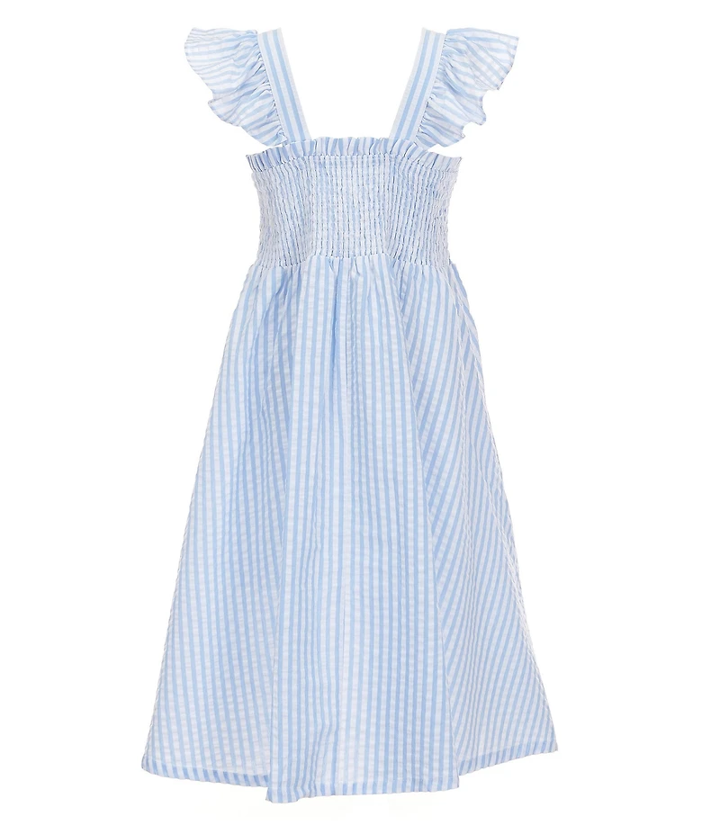 A Loves A Big Girls Striped Flutter Sleeve Maxi Dress