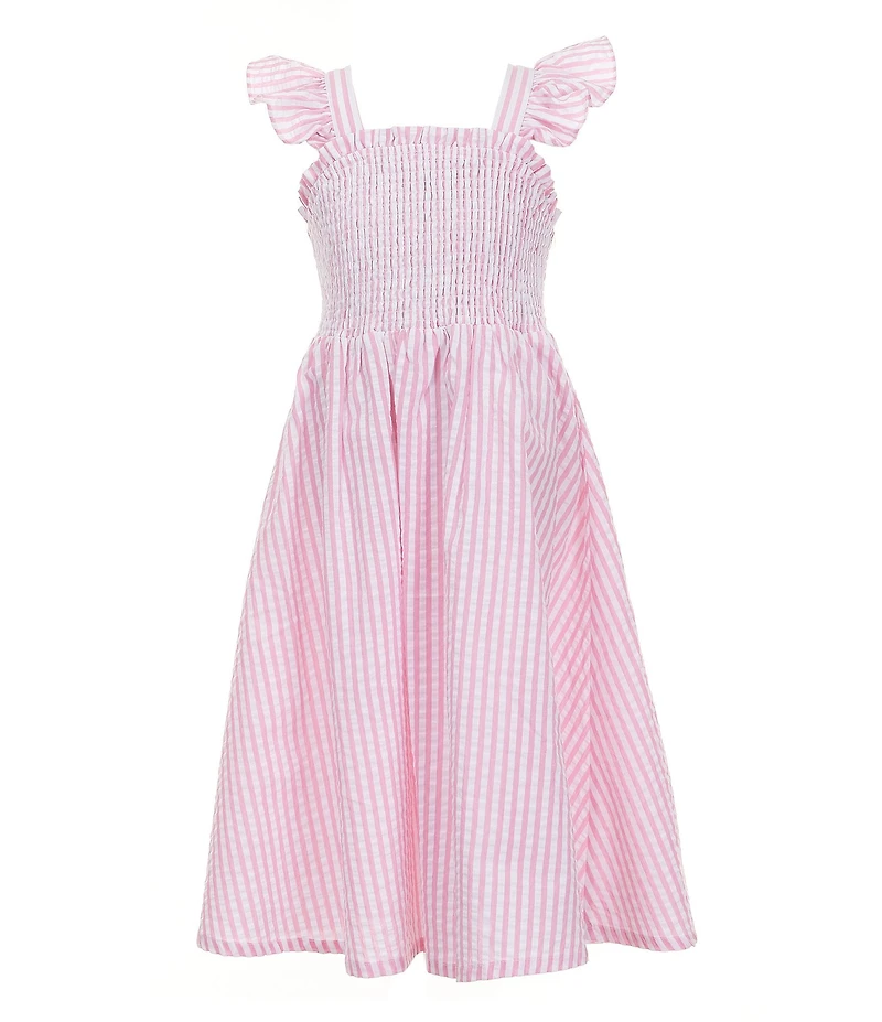 A Loves A Big Girls Striped Flutter Sleeve Maxi Dress