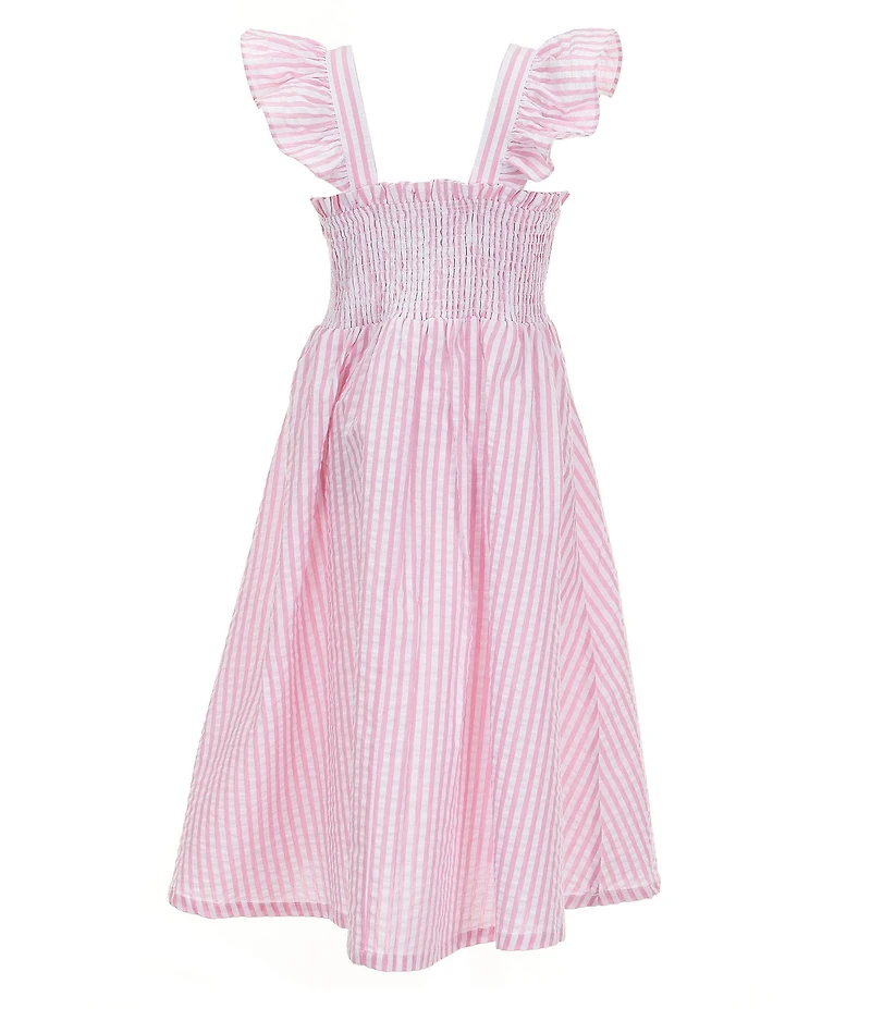 A Loves A Big Girls Striped Flutter Sleeve Maxi Dress