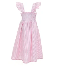 A Loves A Big Girls Striped Flutter Sleeve Maxi Dress