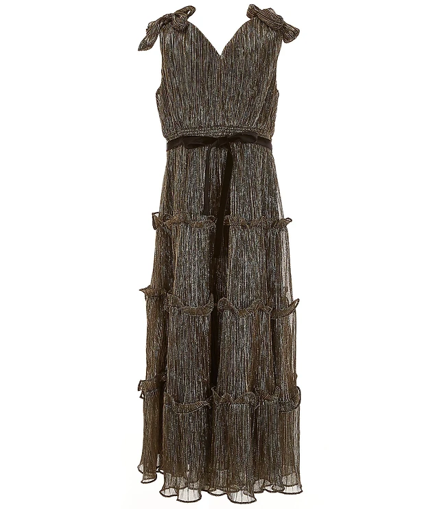 A Loves A Big Girls Metallic Tiered Long Dress at CoolSprings Galleria in  Franklin, TN