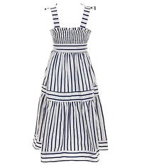 A Loves A Big Girls Tiered Stripe Maxi Dress