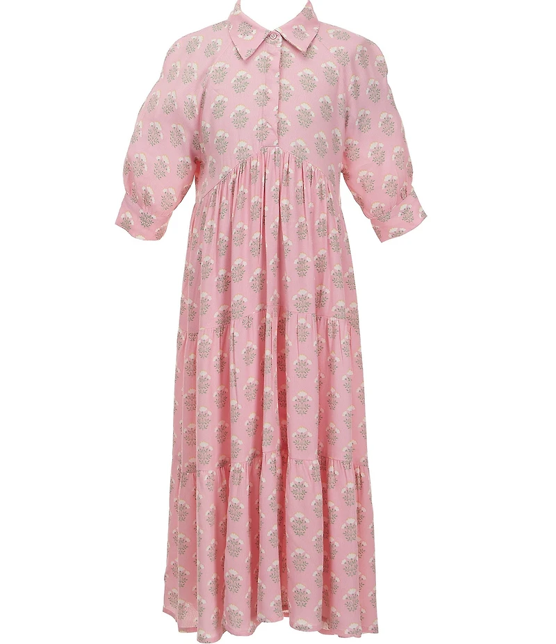 A Loves A Big Girls Balloon Sleeve A-Line Maxi Dress