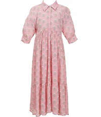 A Loves A Big Girls Balloon Sleeve A-Line Maxi Dress