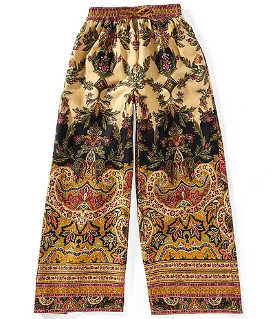 A Loves A Big Girls Batik Print High Rise Wide Leg Lounge Pants