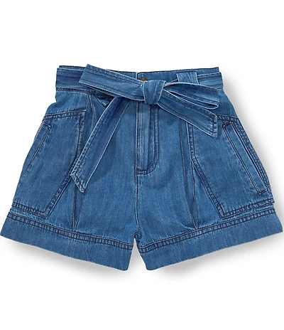 A Loves A Big Girls Belted Denim Shorts