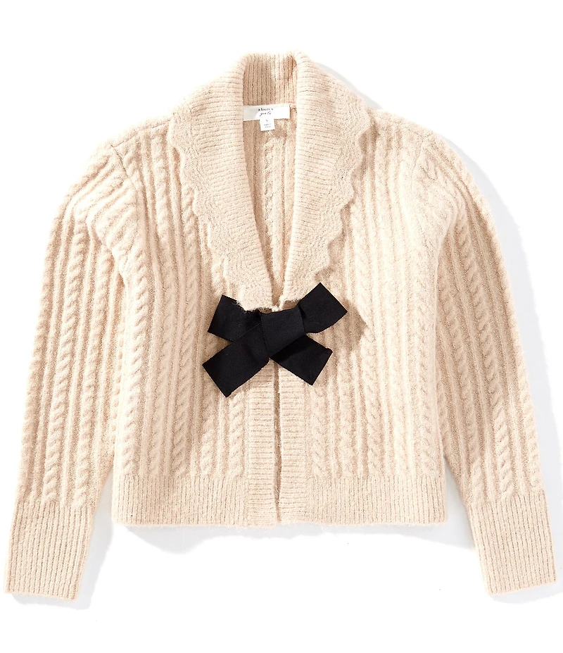 A Loves A Big Girls Bow Front Cardigan
