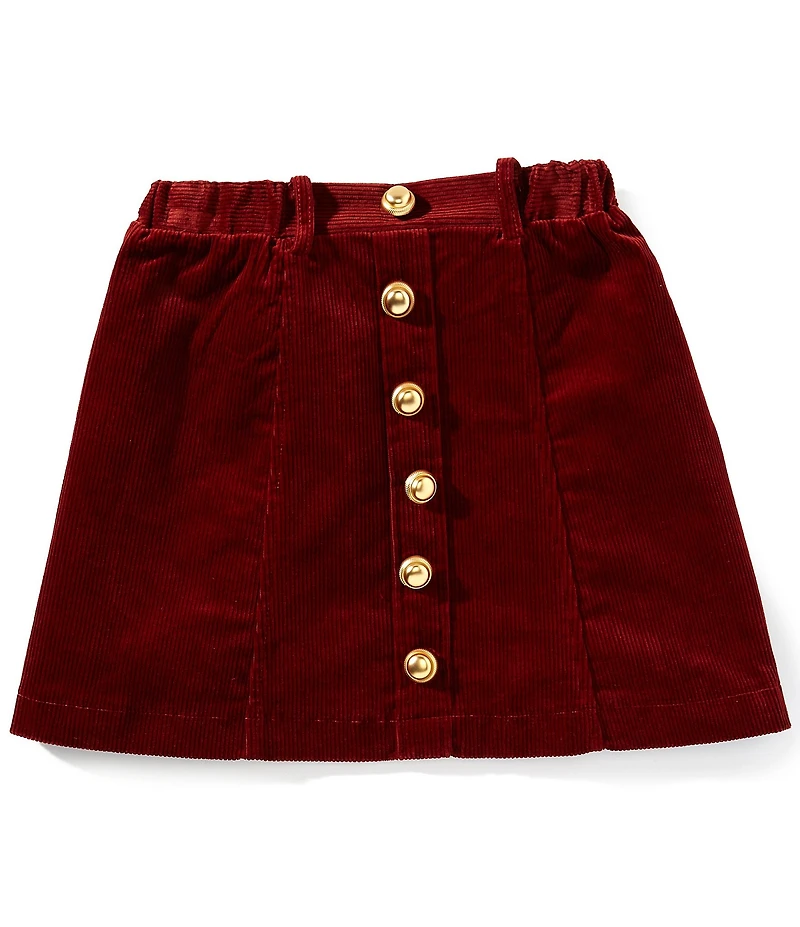 A Loves A Big Girls Corduroy A-Line Flocked Skirt