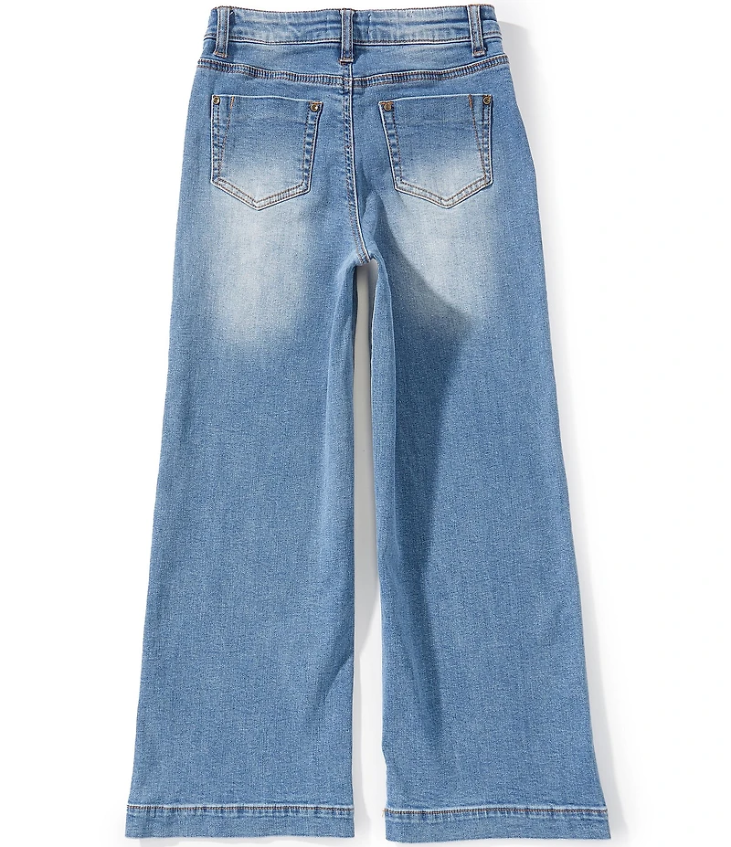 A Loves A Big Girls Denim Patch Pocket Wide Leg Jeans