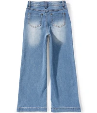 A Loves A Big Girls Denim Patch Pocket Wide Leg Jeans