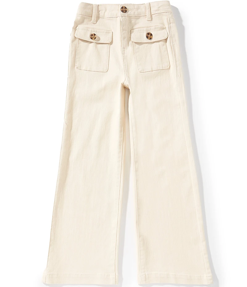 A Loves A Big Girls Denim Patch Pocket Wide Leg Jeans