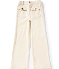 A Loves A Big Girls Denim Patch Pocket Wide Leg Jeans