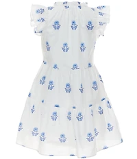 A Loves A Big Girls Embroidered Ruffle Cap Sleeve A-Line Tiered Dress