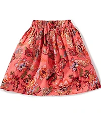 A Loves A Big Girls Floral Dot Printed Mini Skirt