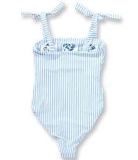 A Loves A Big Girls Floral Reversible Bandeau One-Piece Swimsuit