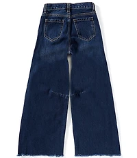 A Loves A Big Girls Frayed Hem Barrel Leg Jeans