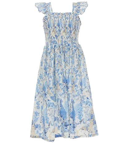 A Loves A Big Girls Patterned Flutter Sleeve Maxi Dress