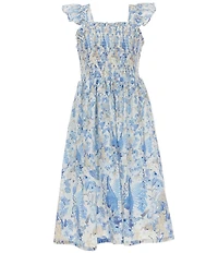 A Loves A Big Girls Patterned Flutter Sleeve Maxi Dress