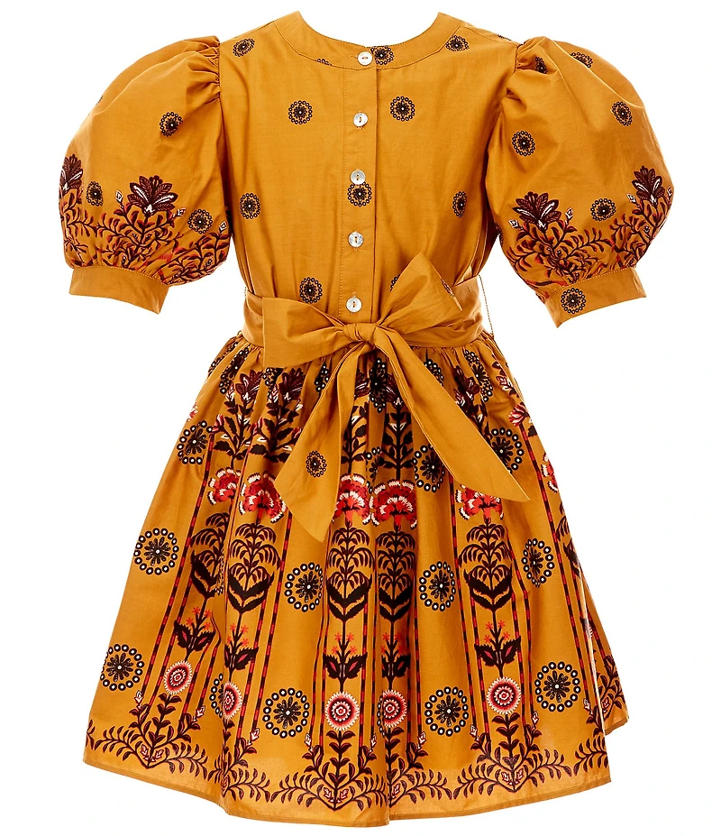 A Loves A Big Girls Printed Button Front Dress