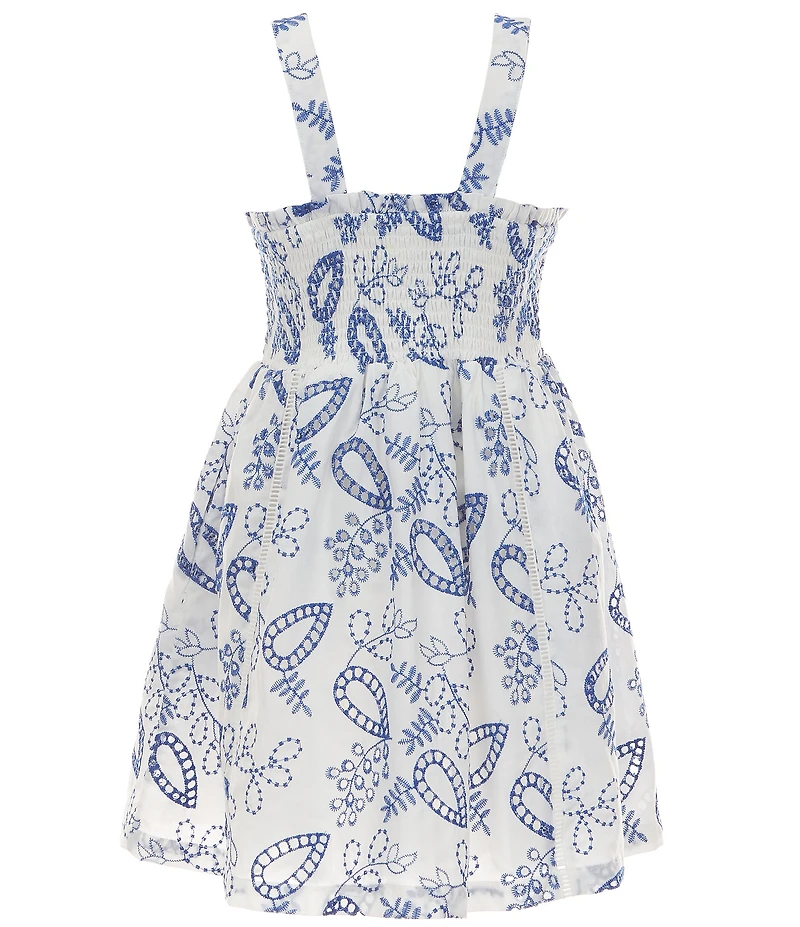 A Loves A Big Girls Printed Flutter Sleeve Square Neck Dress