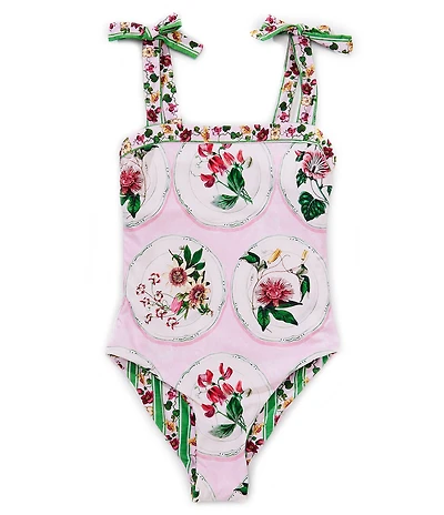 A Loves A Big Girls Reversible Bandeau One-Piece Swimsuit