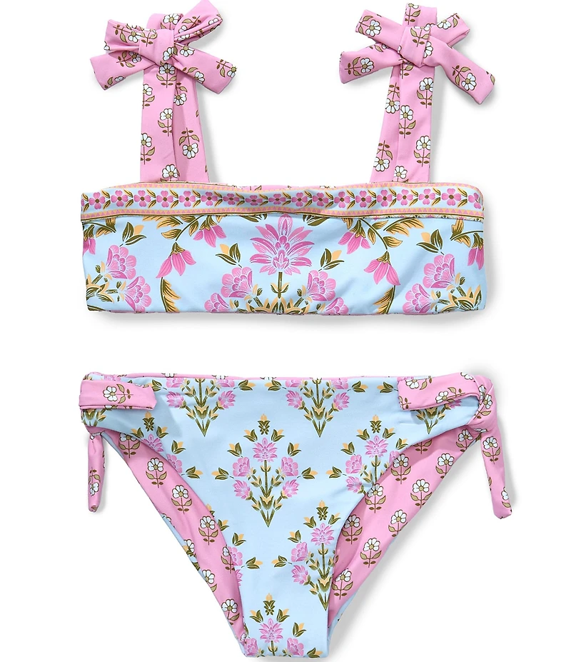 A Loves A Big Girls Reversible Tie Shoulder Bralette 2-Piece Swimsuit