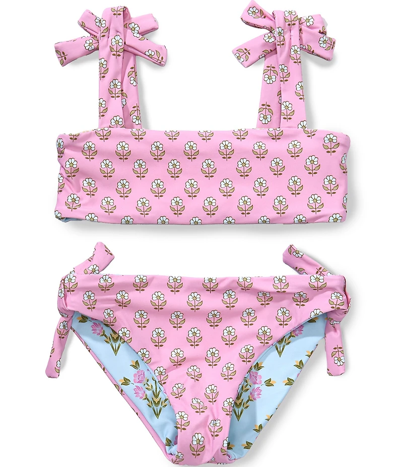 A Loves A Big Girls Reversible Tie Shoulder Bralette 2-Piece Swimsuit