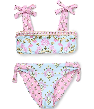 A Loves A Big Girls Reversible Tie Shoulder Bralette 2-Piece Swimsuit