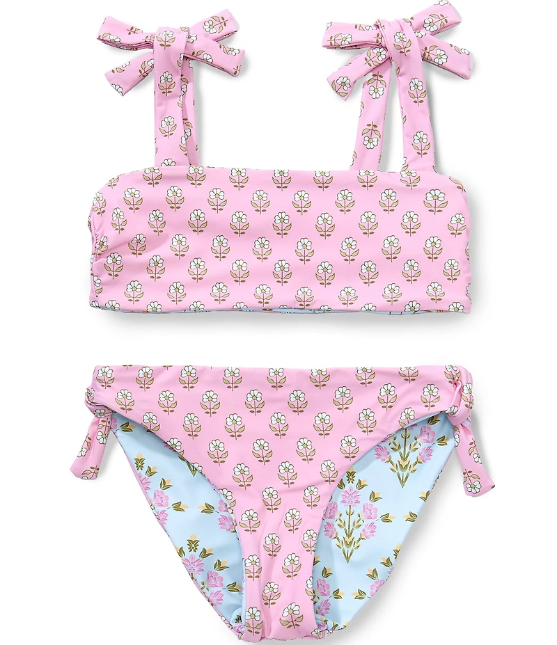 A Loves A Big Girls Reversible Tie Shoulder Bralette 2-Piece Swimsuit