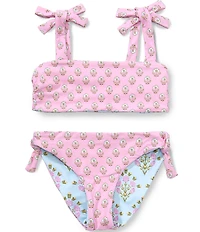 A Loves A Big Girls Reversible Tie Shoulder Bralette 2-Piece Swimsuit