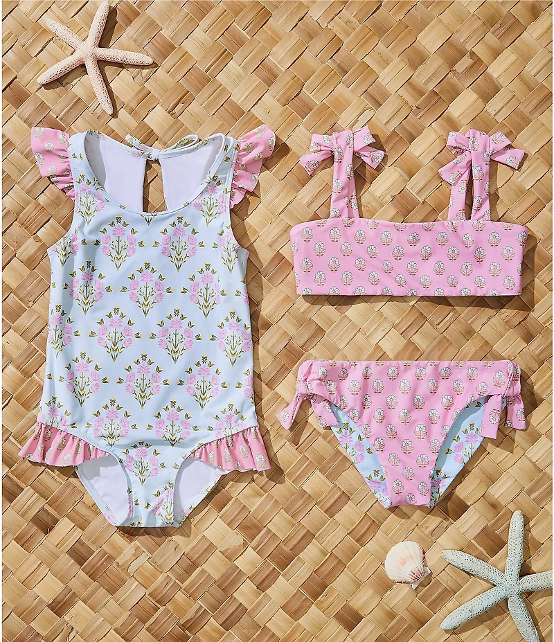 A Loves A Big Girls Reversible Tie Shoulder Bralette 2-Piece Swimsuit