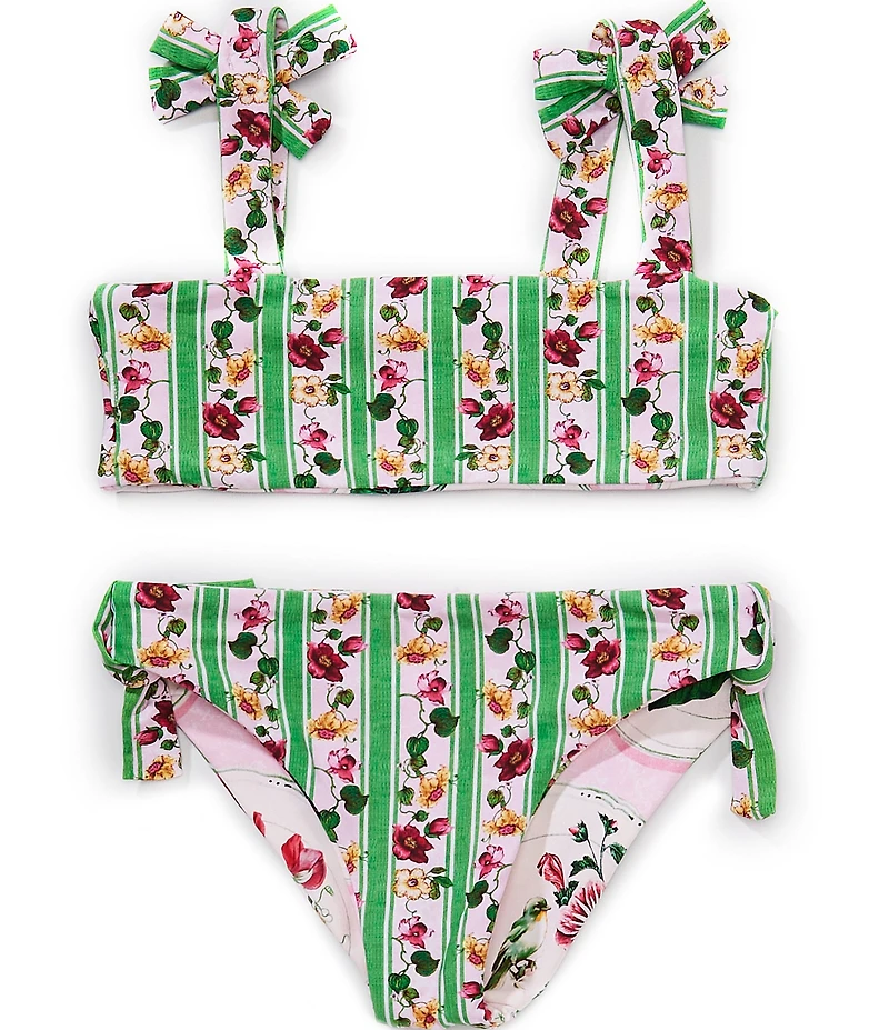 A Loves A Big Girls Reversible Tie Shoulder Bralette Two-Piece Swimsuit