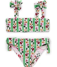 A Loves A Big Girls Reversible Tie Shoulder Bralette Two-Piece Swimsuit