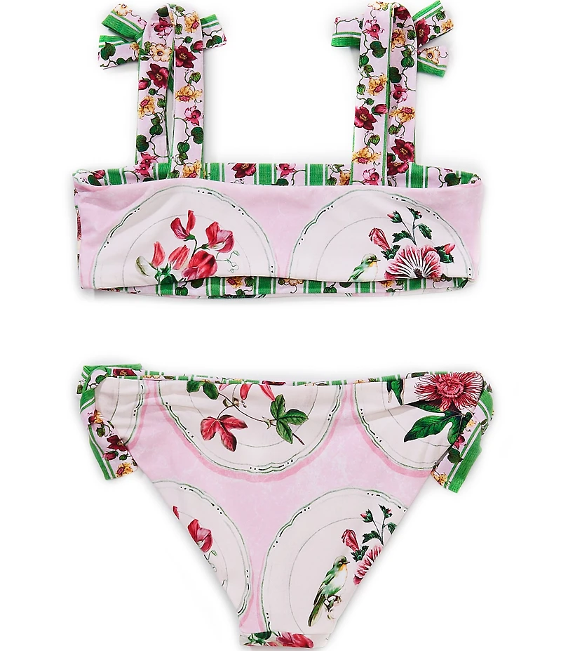 A Loves A Big Girls Reversible Tie Shoulder Bralette Two-Piece Swimsuit