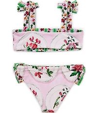 A Loves A Big Girls Reversible Tie Shoulder Bralette Two-Piece Swimsuit