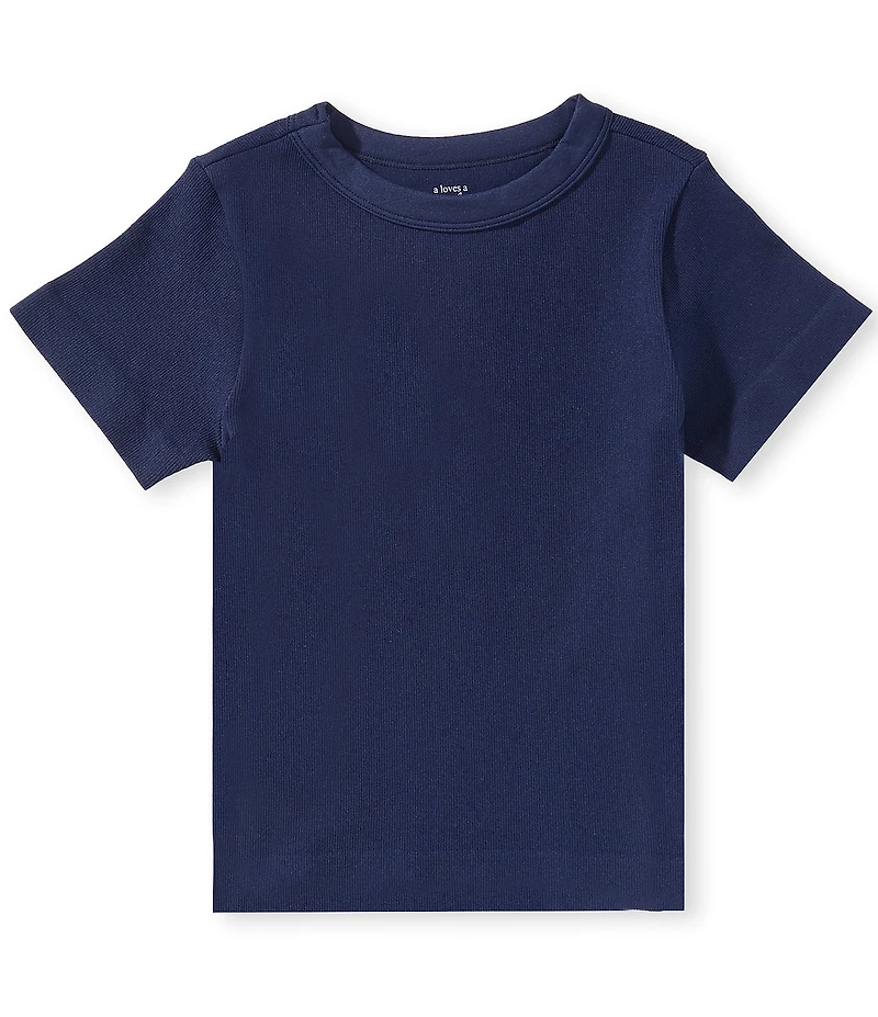 A Loves A Big Girls Ribbed Knit T-Shirt
