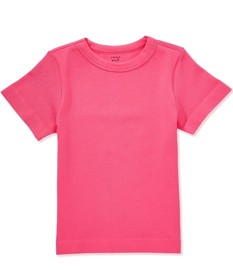 A Loves A Big Girls Ribbed Knit T-Shirt
