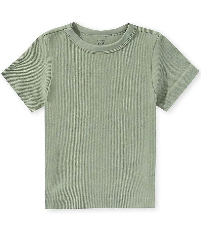 A Loves A Big Girls Ribbed Knit T-Shirt