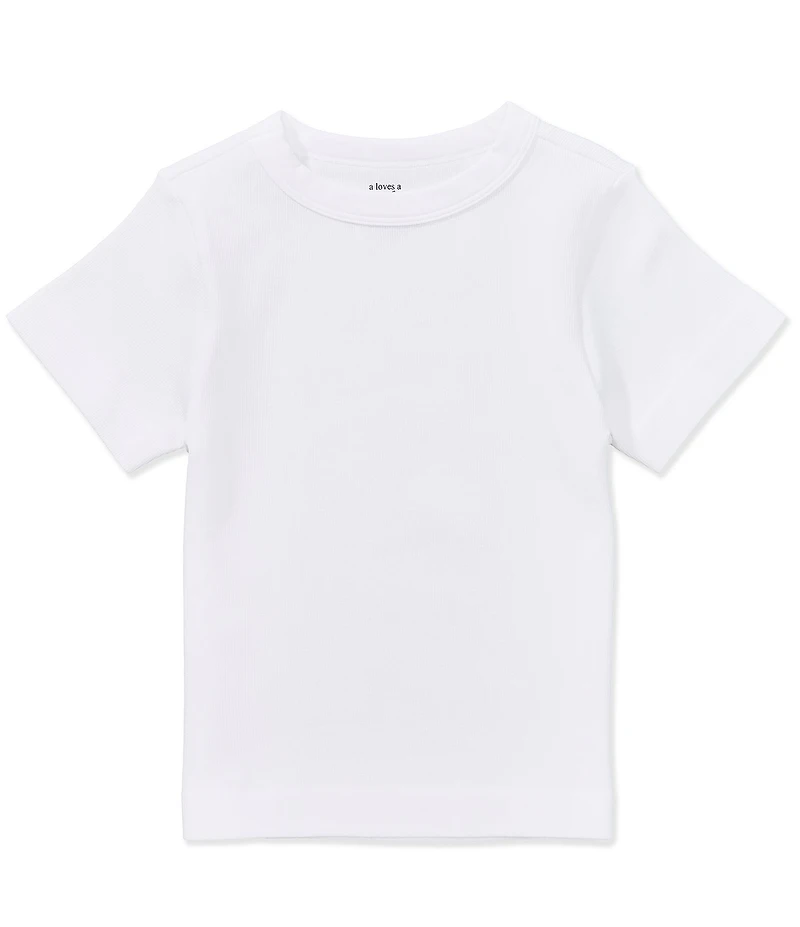 A Loves A Big Girls Ribbed Knit T-Shirt