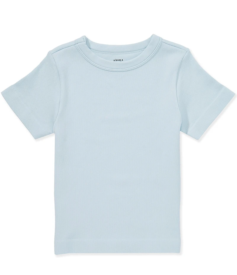 A Loves A Big Girls Ribbed Knit T-Shirt