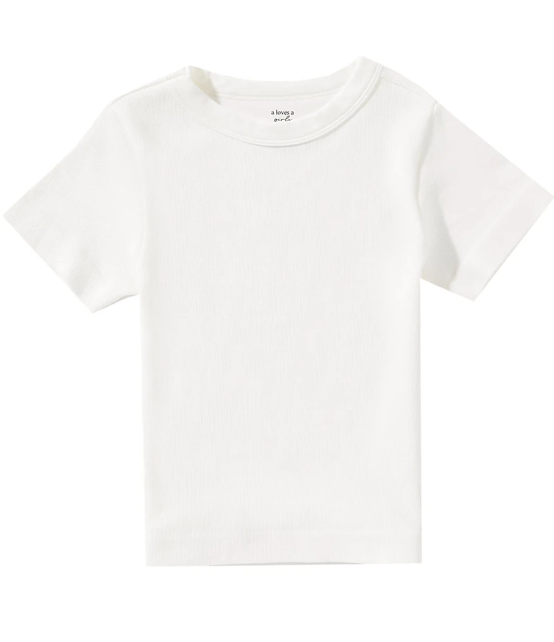 A Loves A Big Girls Ribbed Knit T-Shirt