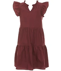 A Loves A Big Girls Pullover Ruffle Cap Sleeve A-Line Tiered Dress