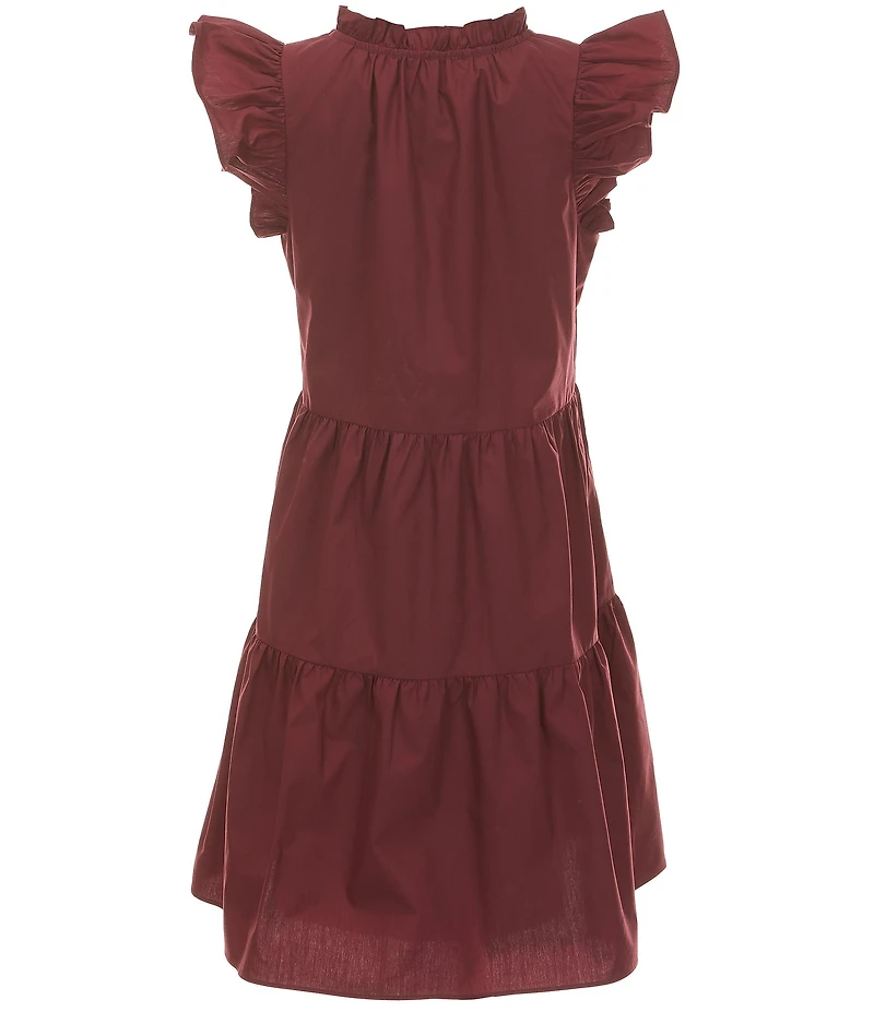 A Loves A Big Girls Pullover Ruffle Cap Sleeve A-Line Tiered Dress
