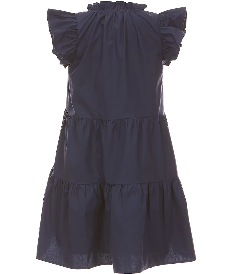 A Loves A Big Girls Pullover Ruffle Cap Sleeve A-Line Tiered Dress